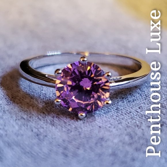 🔥 CLEARANCE! Pink Sapphire Diamond Cut Solitaire Ring - Picture 5 of 6